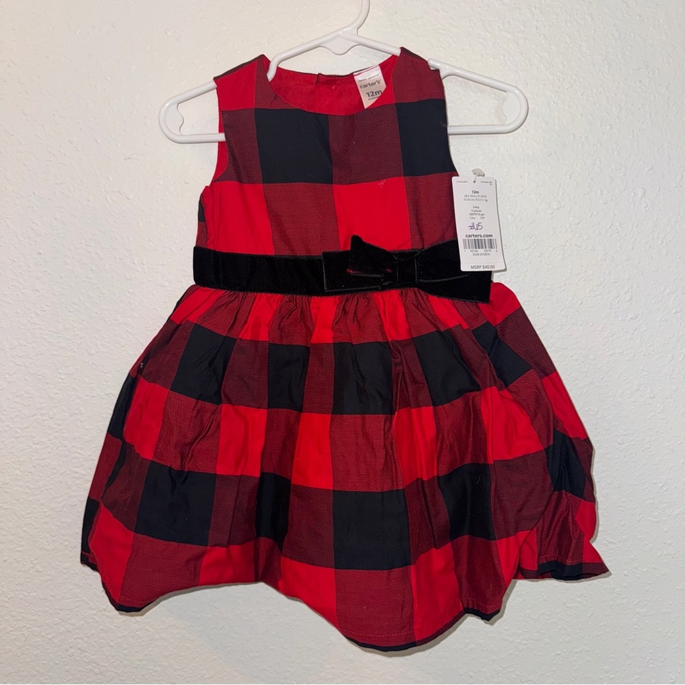 Carter's Buffalo Check Holiday Dress.
